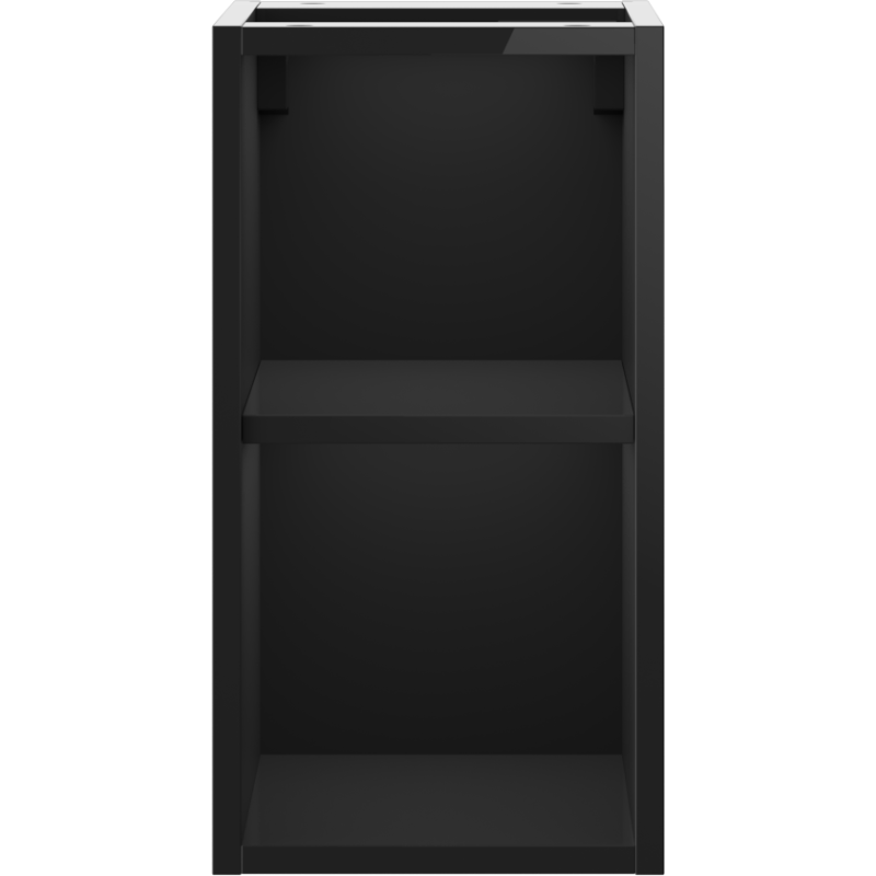 Mexen Box-A open cabinet with shelf 25 cm, black gloss - 91AX2-0250-470-0-70