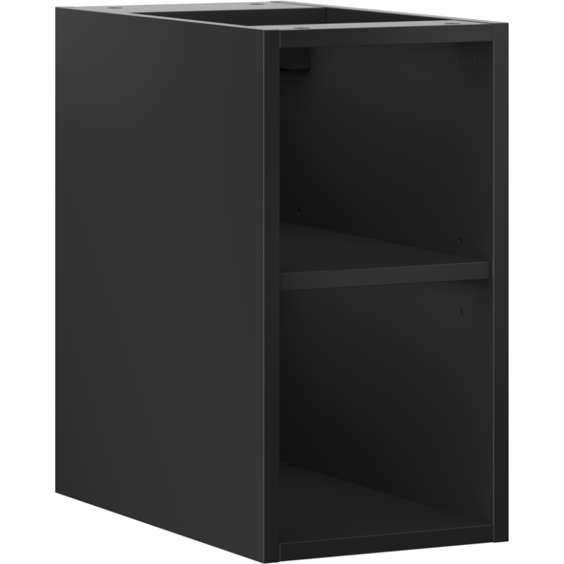 Mexen Box-A oppe Schaf mat engem Regal 25 cm, schwaarz matt - 91AX2-0250-470-0-71