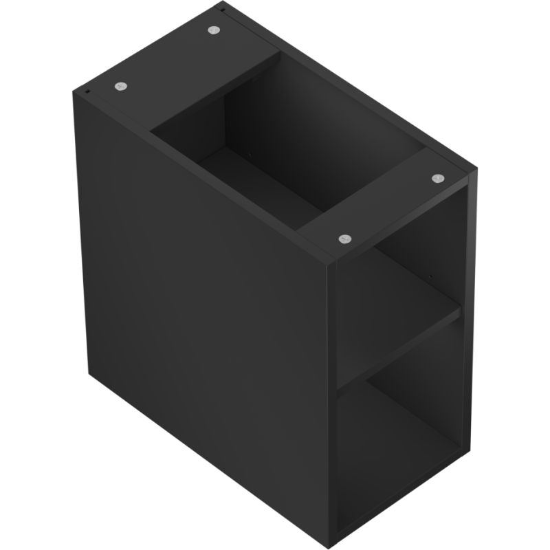 Mexen Box-A armário aberto com prateleira 25 cm, preto mate - 91AX2-0250-470-0-71