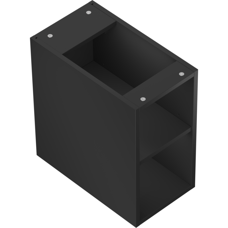 Mexen Box-A atvērta skapīša ar plauktu 25 cm, melns matēts - 91AX2-0250-470-0-71