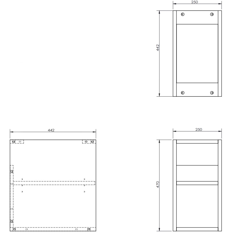 Mexen Box-A avatud kapp riiuliga 25 cm, tamm - 91AX2-0250-470-0-81