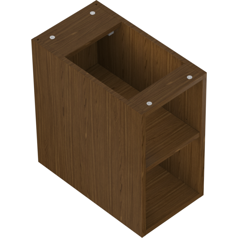Mexen Box-A szafka otwarta z półką 25 cm, orzech - 91AX2-0250-470-0-86