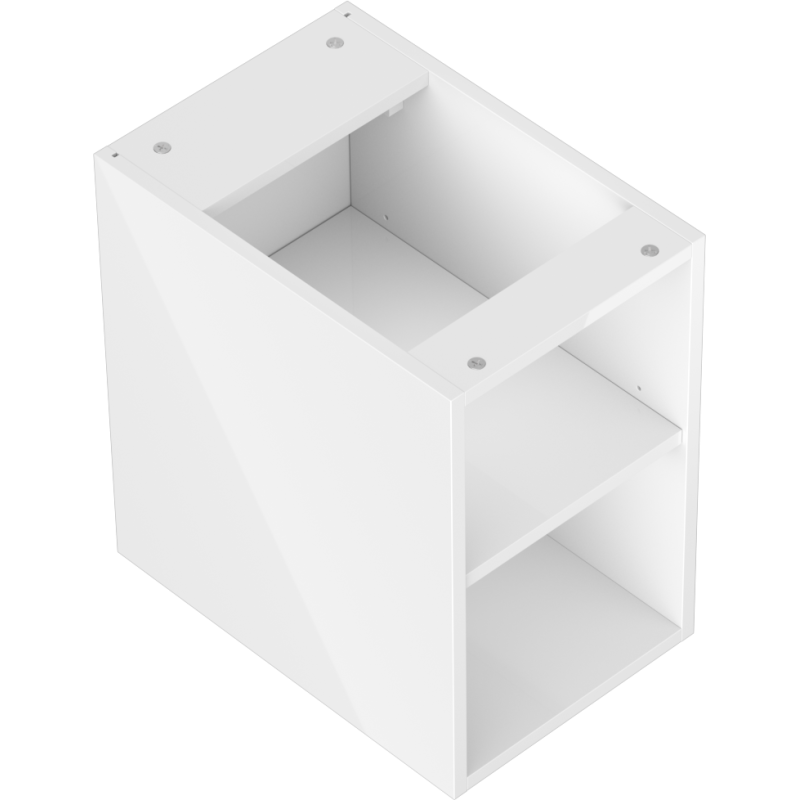 Mexen Box-A armário aberto com prateleira 30 cm, branco brilho - 91AX2-0300-470-0-00