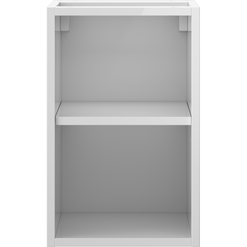 Mexen Box-A szafka otwarta z półką 30 cm, biała połysk - 91AX2-0300-470-0-00