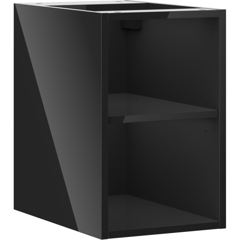 Mexen Box-A szafka otwarta z półką 30 cm, czarna połysk - 91AX2-0300-470-0-70