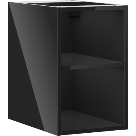 Mexen Box-A oppen Dësch mat engem Regal 30 cm, schwaarz Glanz - 91AX2-0300-470-0-70