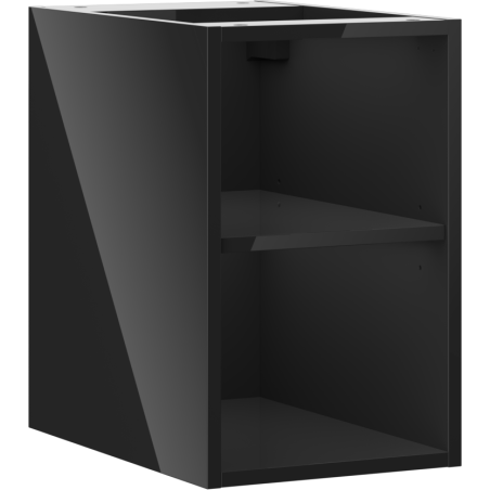 Mexen Box-A otvoreni ormarić s policom 30 cm, crni sjaj - 91AX2-0300-470-0-70
