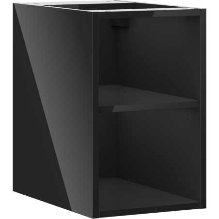 Mexen Box-A szafka otwarta z półką 30 cm, czarna połysk - 91AX2-0300-470-0-70