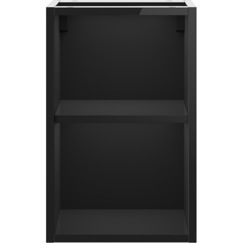 Mexen Box-A open cabinet with shelf 30 cm, black gloss - 91AX2-0300-470-0-70