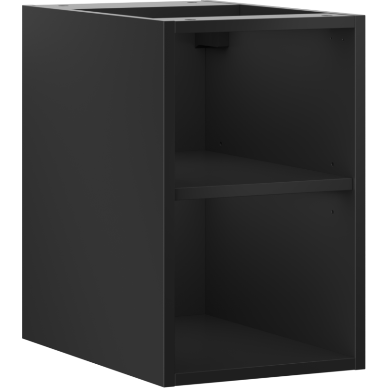 Mexen Box-A avoin kaappi hyllyllä 30 cm, musta matta - 91AX2-0300-470-0-71