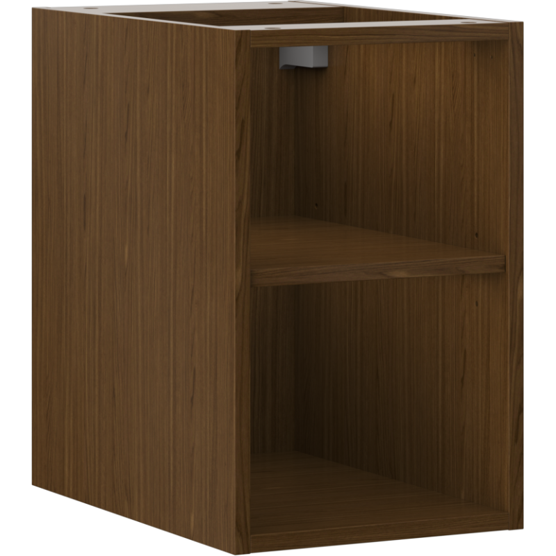Mexen Box-A Offener Schrank mit Regal 30 cm, Nussbaum - 91AX2-0300-470-0-86