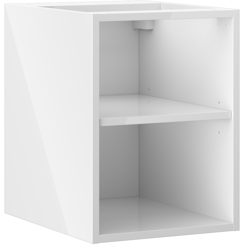 Mexen Box-A armário aberto com prateleira 35 cm, branco brilhante - 91AX2-0350-470-0-00