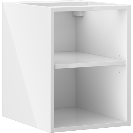 Mexen Box-A szafka otwarta z półką 35 cm, biała połysk - 91AX2-0350-470-0-00