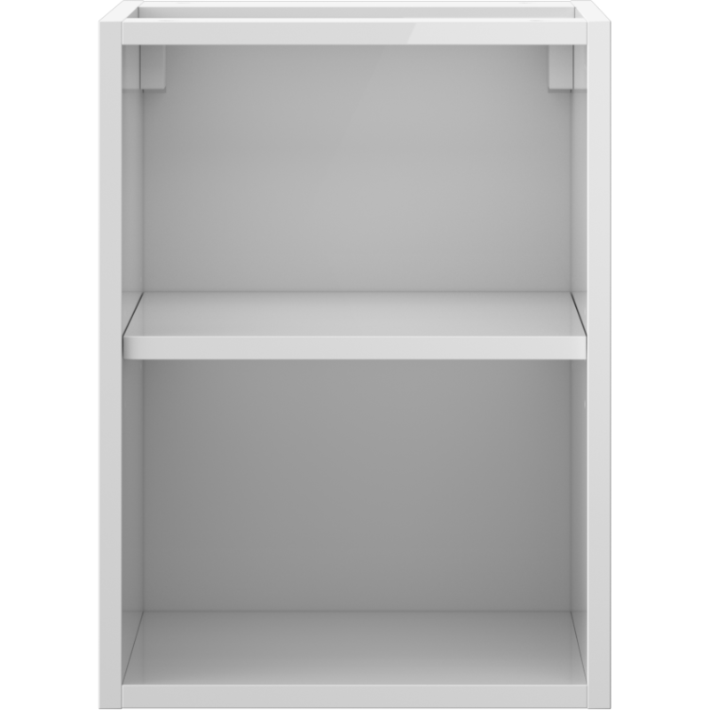 Mexen Box-A armário aberto com prateleira 35 cm, branco brilhante - 91AX2-0350-470-0-00