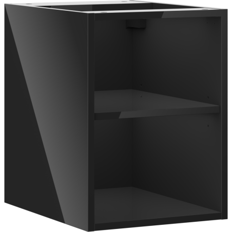 Mexen Box-A offener Schrank mit Regal 35 cm, schwarzer Glanz - 91AX2-0350-470-0-70