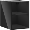 Mexen Box-A offener Schrank mit Regal 35 cm, schwarzer Glanz - 91AX2-0350-470-0-70