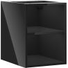 Mexen Box-A szafka otwarta z półką 35 cm, czarna połysk - 91AX2-0350-470-0-70