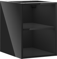 Mexen Box-A armario abierto con balda de 35 cm, negro brillo - 91AX2-0350-470-0-70