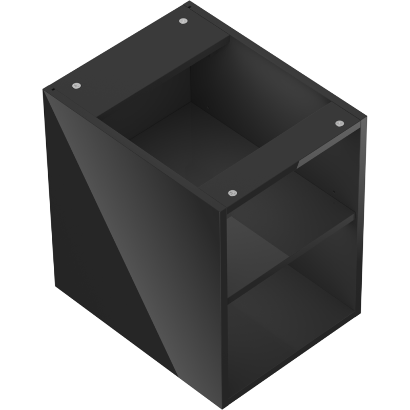 Mexen Box-A open kast met plank 35 cm, zwart glans - 91AX2-0350-470-0-70