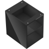 Mexen Box-A offener Schrank mit Regal 35 cm, schwarzer Glanz - 91AX2-0350-470-0-70