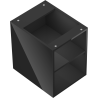 Mexen Box-A open cabinet with shelf 35 cm, black gloss - 91AX2-0350-470-0-70