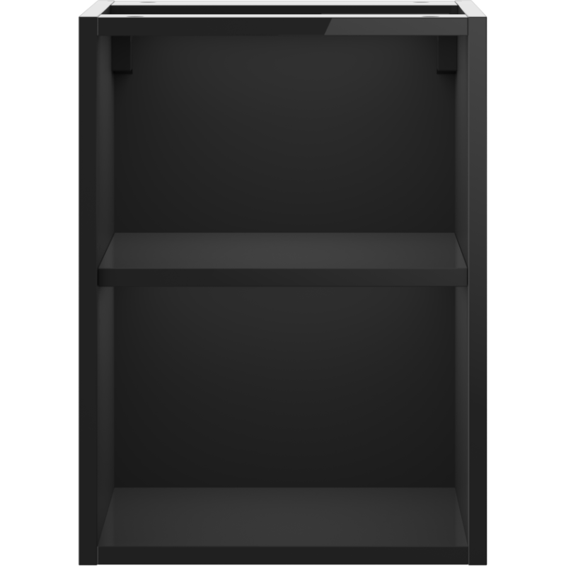 Mexen Box-A szafka otwarta z półką 35 cm, czarna połysk - 91AX2-0350-470-0-70