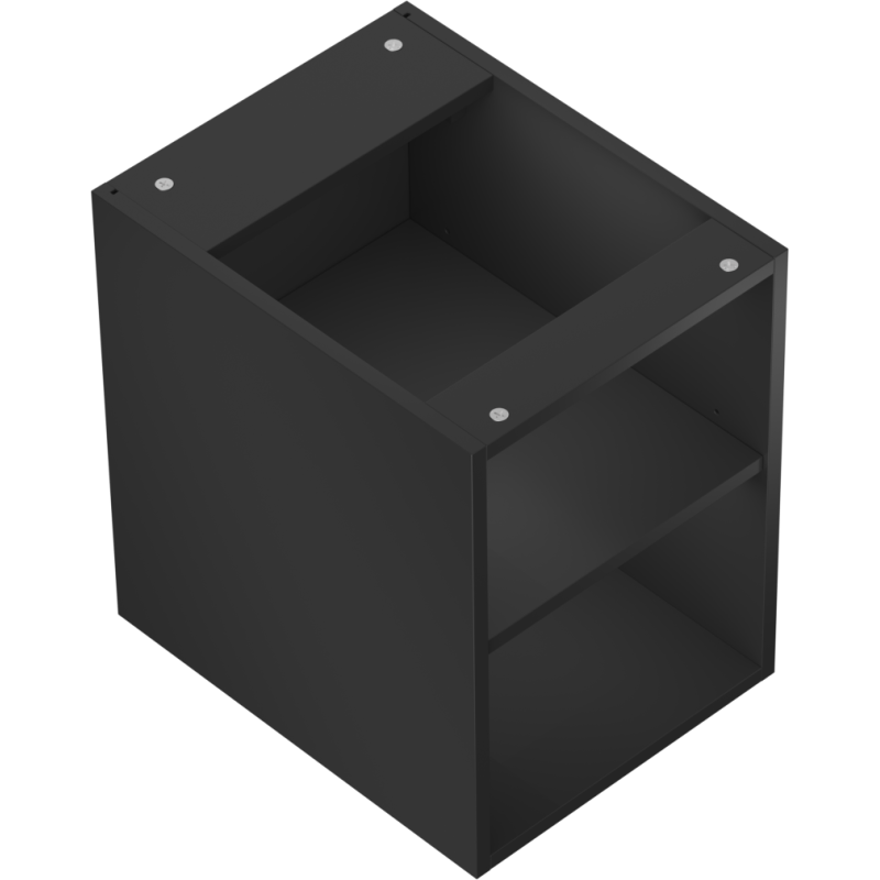 Mexen Box-A szafka otwarta z półką 35 cm, czarna mat - 91AX2-0350-470-0-71