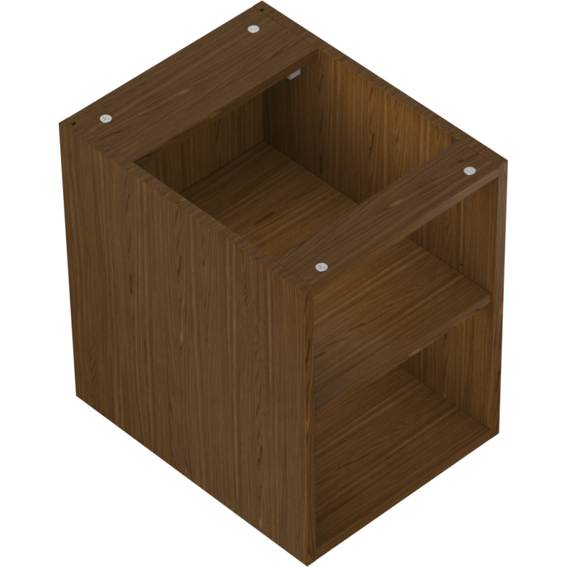 Mexen Box-A szafka otwarta z półką 35 cm, orzech - 91AX2-0350-470-0-86