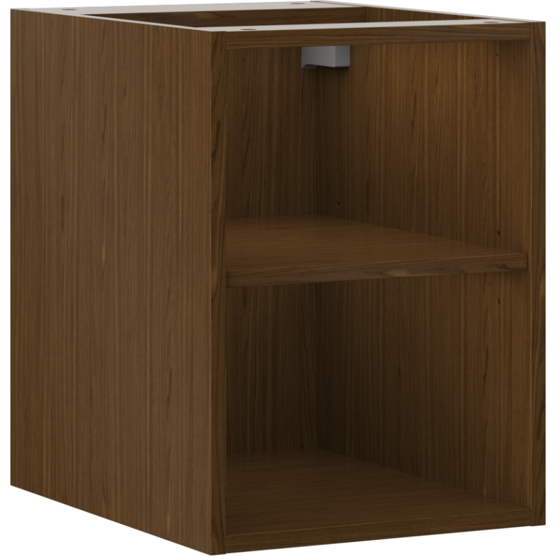 Mexen Box-A open cabinet with shelf 35 cm, walnut - 91AX2-0350-470-0-86