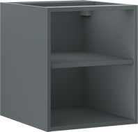 Mexen Box-A avoin kaappi hyllyllä 40 cm, mattagrafiitti - 91AX2-0400-470-0-66