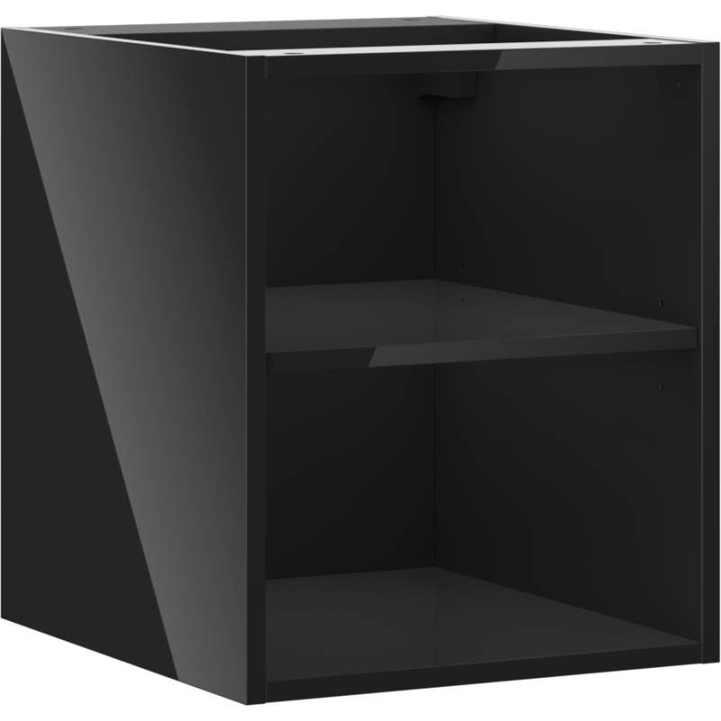 Mexen Box-A armario abierto con estante 40 cm, negro brillante - 91AX2-0400-470-0-70