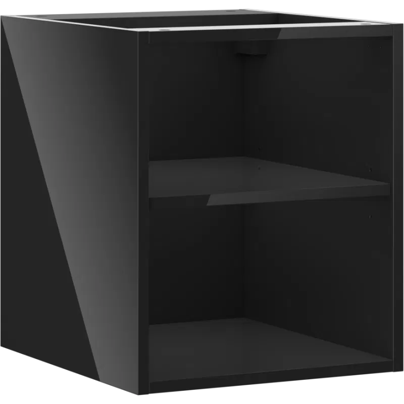 Mexen Box-A open cabinet with shelf 40 cm, black gloss - 91AX2-0400-470-0-70