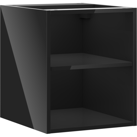 Mexen Box-A szafka otwarta z półką 40 cm, czarna połysk - 91AX2-0400-470-0-70