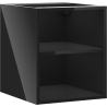 Mexen Box-A armário aberto com prateleira 40 cm, preto brilho - 91AX2-0400-470-0-70