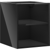 Mexen Box-A szafka otwarta z półką 40 cm, czarna połysk - 91AX2-0400-470-0-70