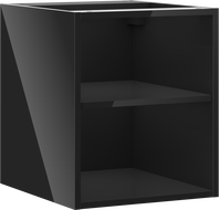 Mexen Box-A otvoreni ormarić s policom 40 cm, crni sjaj - 91AX2-0400-470-0-70