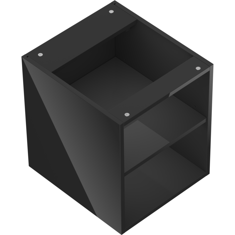 Mexen Box-A armario abierto con estante 40 cm, negro brillante - 91AX2-0400-470-0-70