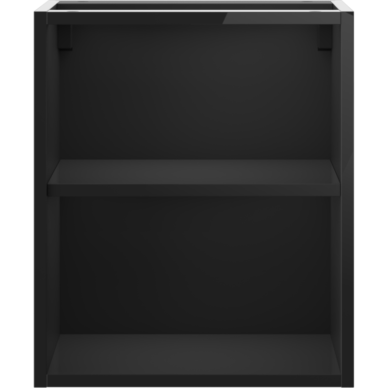 Mexen Box-A armário aberto com prateleira 40 cm, preto brilho - 91AX2-0400-470-0-70