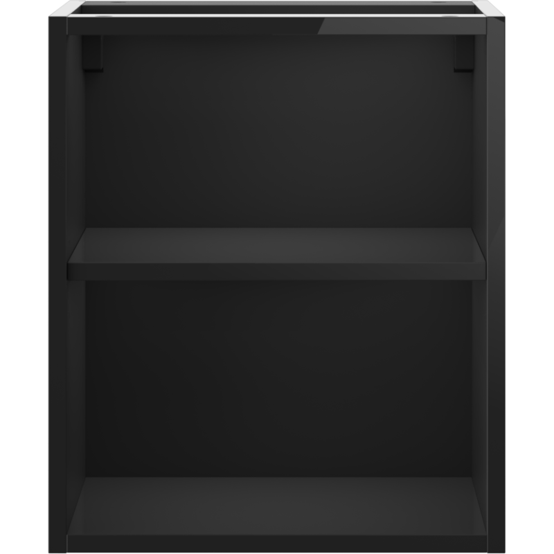 Mexen Box-A szafka otwarta z półką 40 cm, czarna połysk - 91AX2-0400-470-0-70