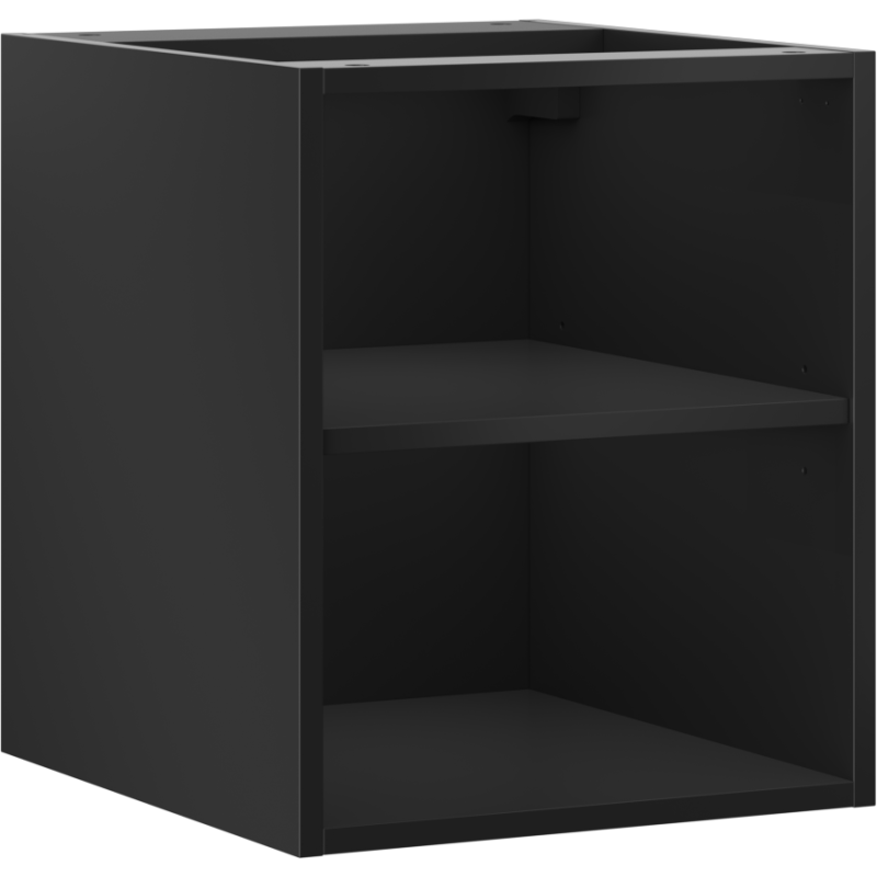 Mexen Box-A open cabinet with shelf 40 cm, matte black - 91AX2-0400-470-0-71