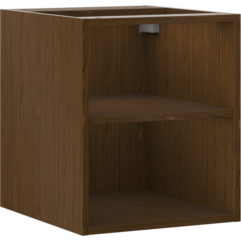 Mexen Box-A offener Schrank mit Regal 40 cm, Nussbaum - 91AX2-0400-470-0-86