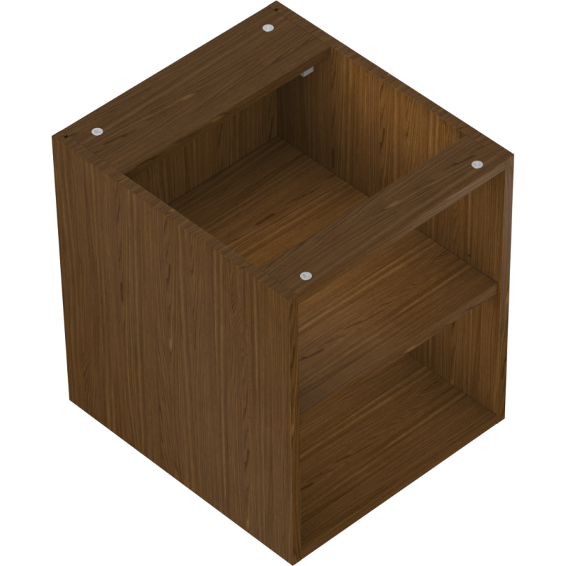 Mexen Box-A armoire ouverte avec étagère 40 cm, noyer - 91AX2-0400-470-0-86