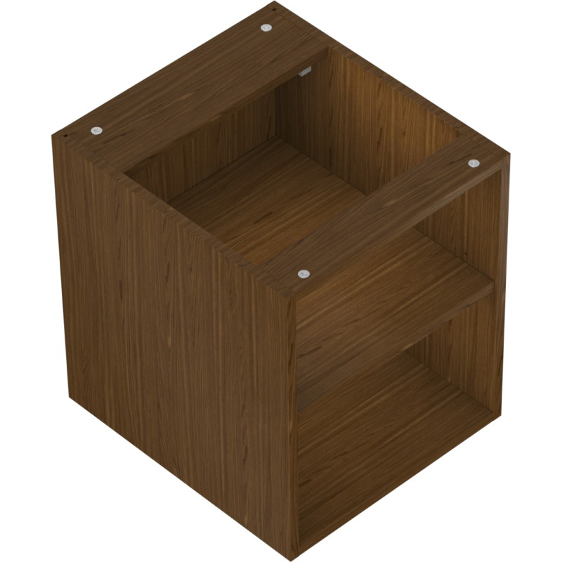 Mexen Box-A lahtine kapp riiuliga 40 cm, pähkel - 91AX2-0400-470-0-86