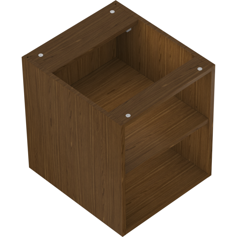 Mexen Box-A open cabinet with shelf 40 cm, walnut - 91AX2-0400-470-0-86