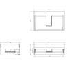 Mexen Orio badkamerkastje onder wastafel 70 cm, 1 lade, witte glans - 91A10-07023-1-BF00