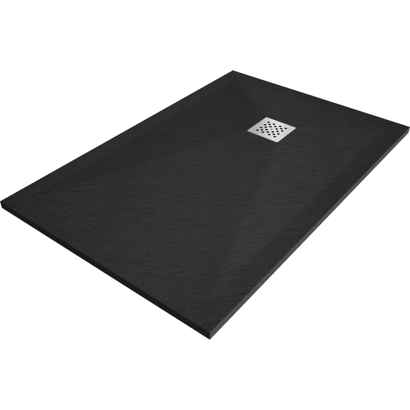 Mexen Stone+ plato de ducha rectangular de composite 140 x 90 cm, negro - 44709014