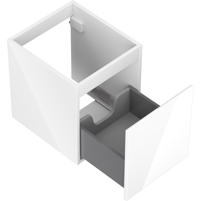 Mexen Orio bathroom cabinet under sink 40 cm, 1 drawer, white gloss - 91A10-04047-1-BF00