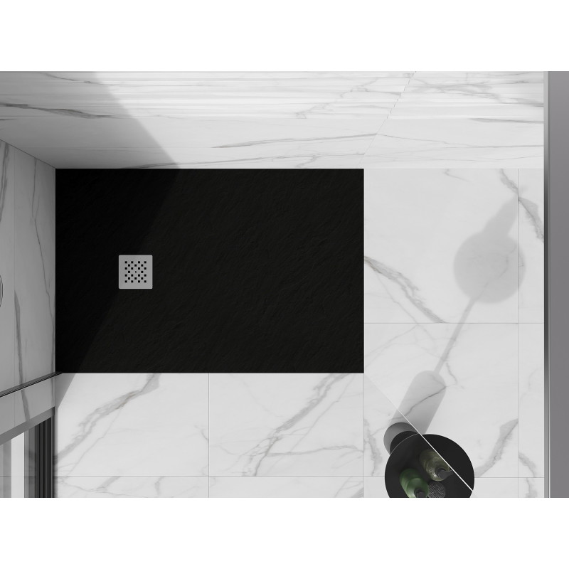 Mexen Stone+ rectangular composite shower tray 140 x 90 cm, black - 44709014