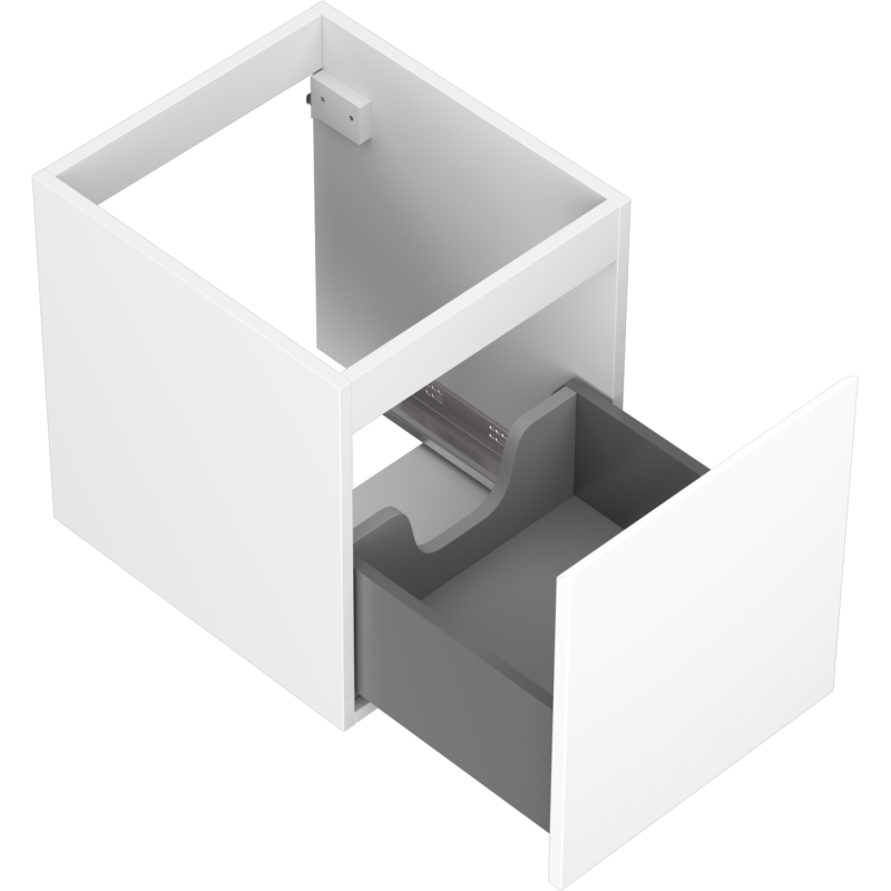 Mexen Orio bathroom cabinet under-sink 40 cm, 1 drawer, white matte - 91A10-04047-1-BF01