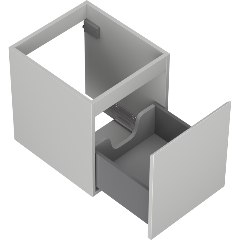 Mexen Orio gabinete de baño para lavabo 40 cm, 1 cajón, gris mate - 91A10-04047-1-BF62